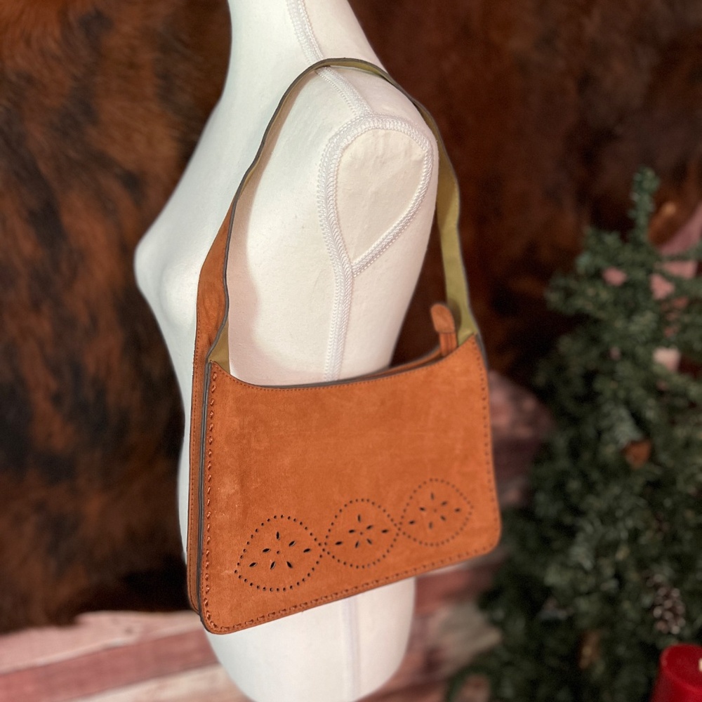 Mondani New York Brown Leatherette Shoulder Purse